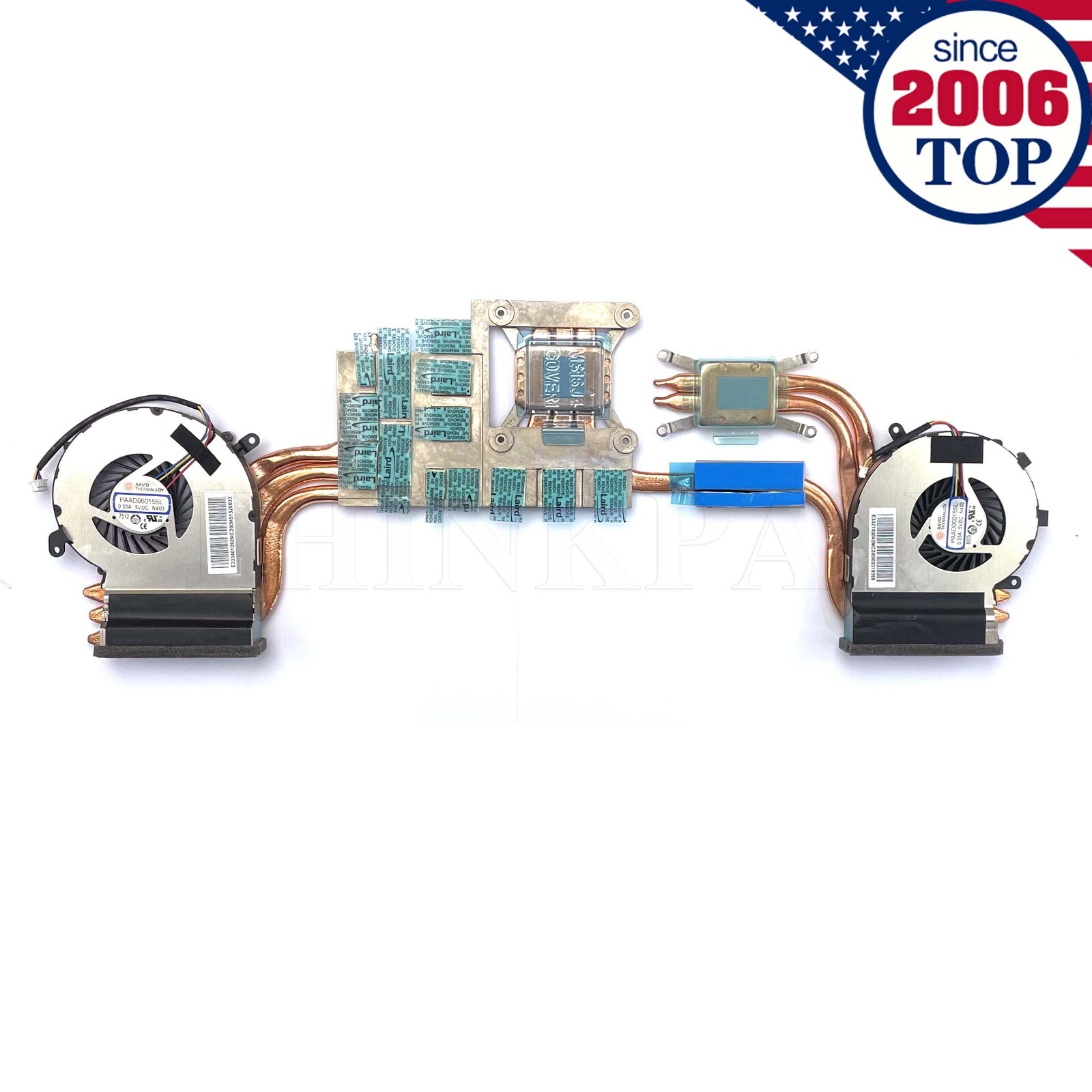 CPU+GPU Fan Heatsink for MSI GE62VR GP62MVR GP62VR GE62 (7RE) GP62 (7RE) 4Pins