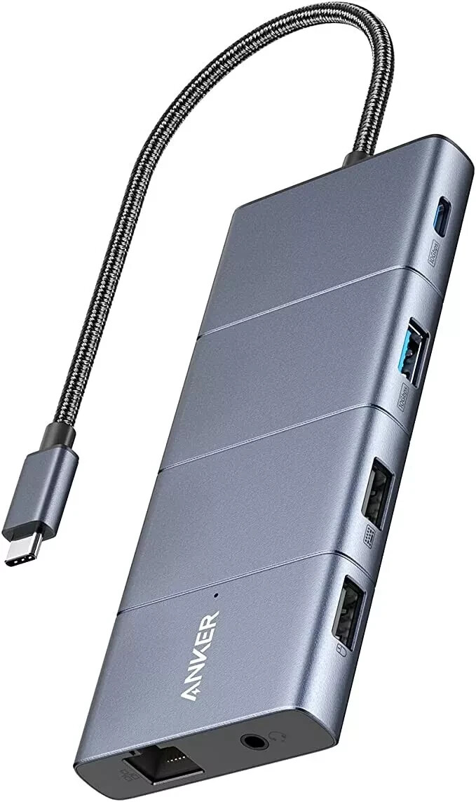 Anker A8385 11-in-1 USB C Hub, 10 Gbps USB-A Data Ports, 4K HDMI, Display Port 