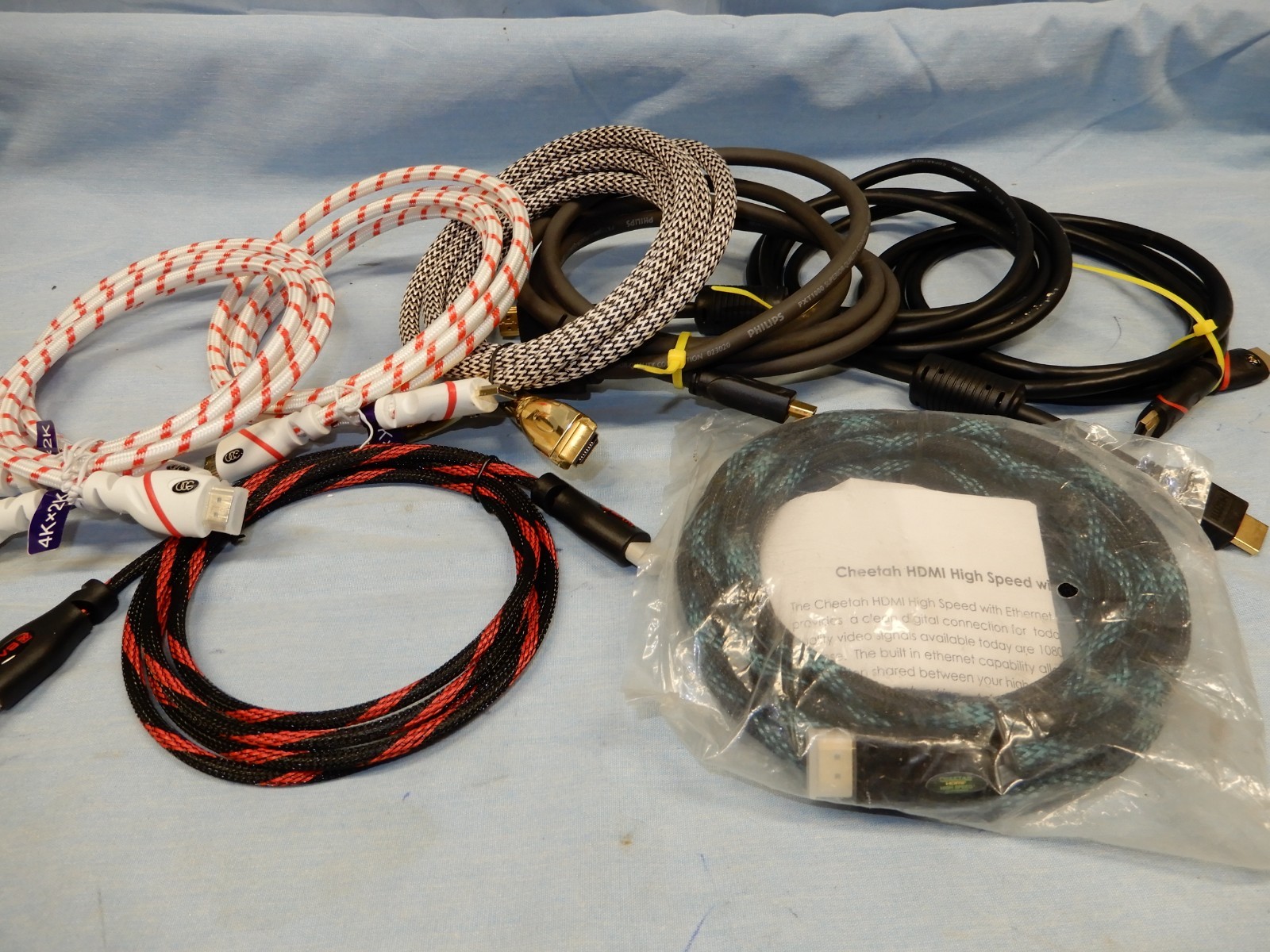 HDMI Cable - High Speed with Ethernet -3ft to 6 ft. LOT OF NINE CORDS