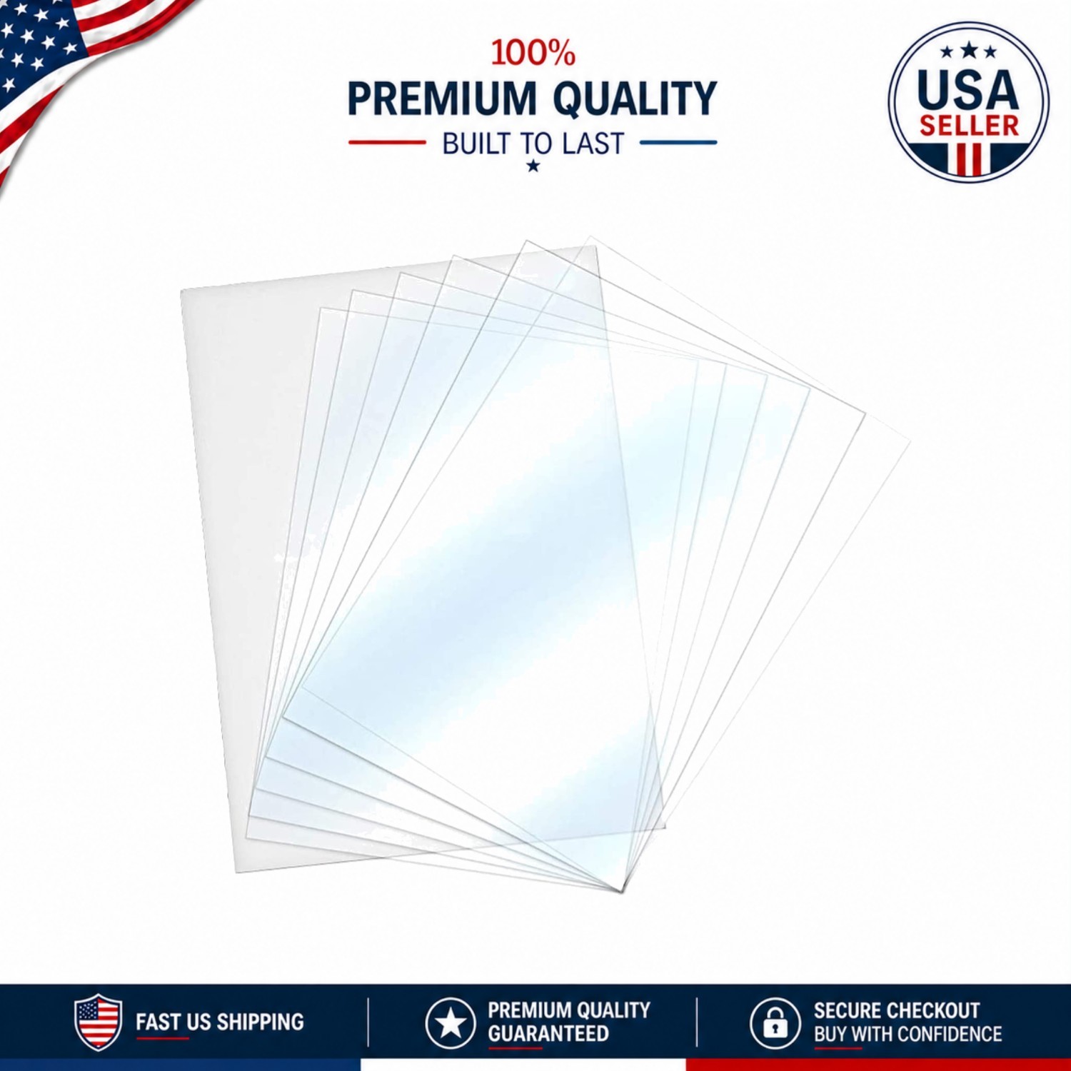 Durable 6PCS FEP Release Film with High Temp Resistance - 200x140mm