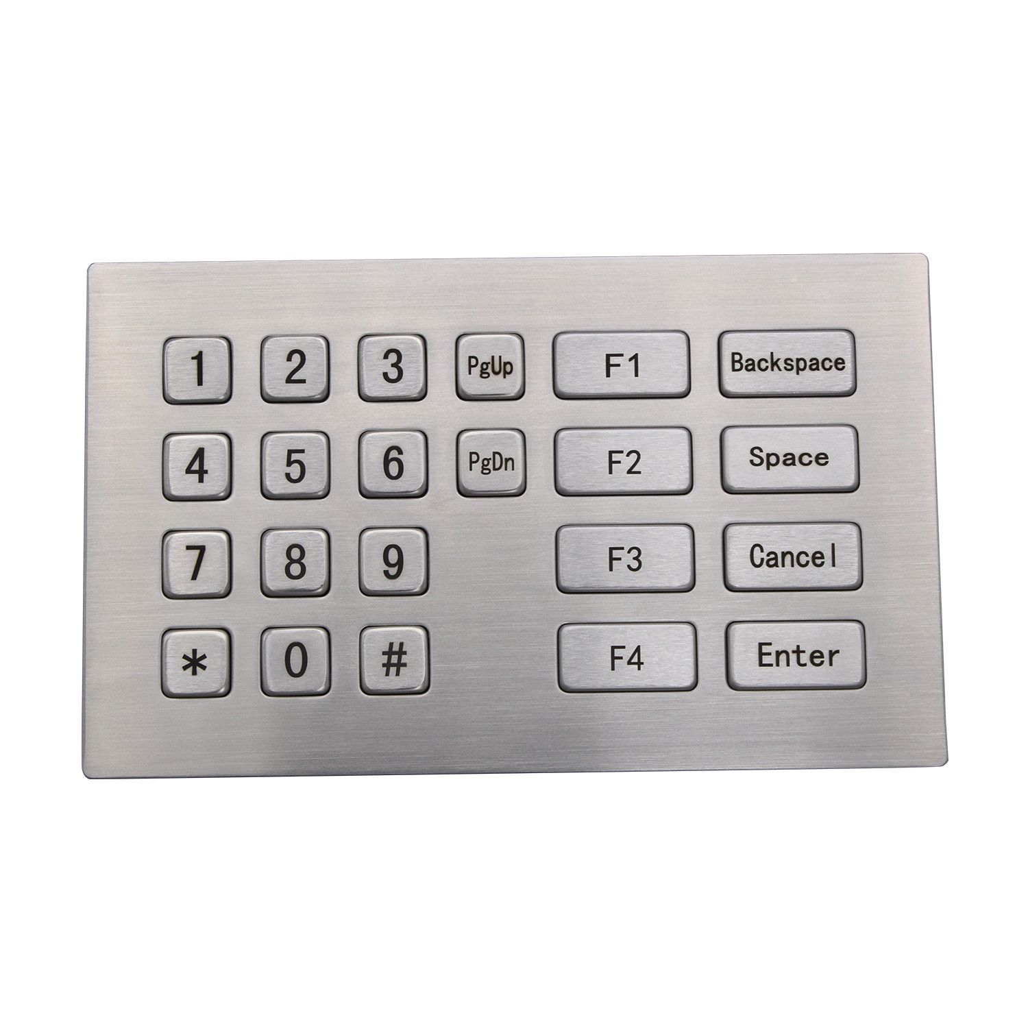 Metal USB Keyboard With 22 Keys Industrial Mini Stainless Steel Kiosk Keypad