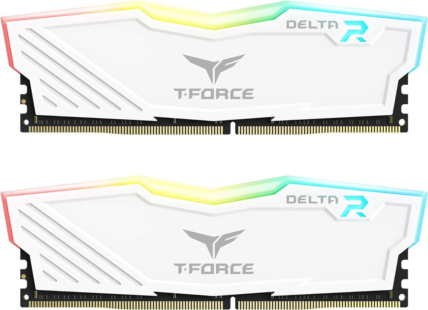 Teamgroup T Force Delta Rgb Ddr4 16Gb 3200Mhz Ram With Rgb Lighting White