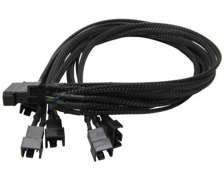 Model EC-DF001 17.72" PWM Braided Fan Splitter Run Multiple 4 pin Fans