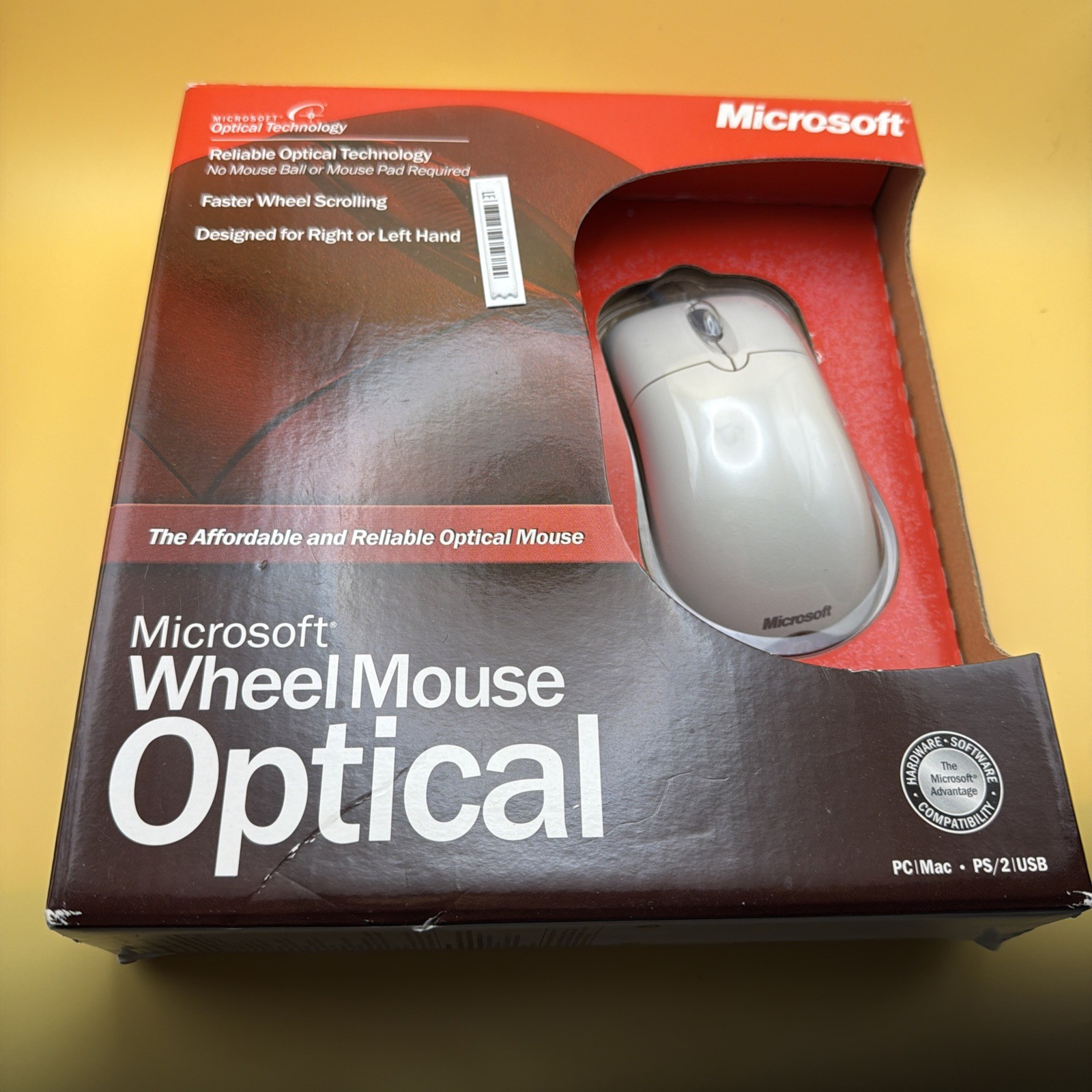 Microsoft Wheel Mouse Optical Mouse: PC/MAC USB PS2 NOB