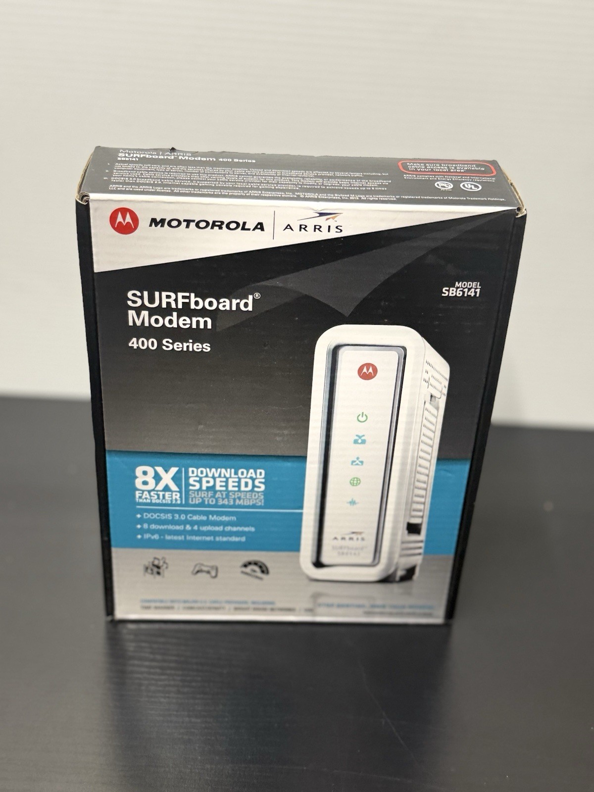 Motorola Arris SURFboard Modem 400 Series SB6141 343 Mbps 3.0 Ethernet Open Box