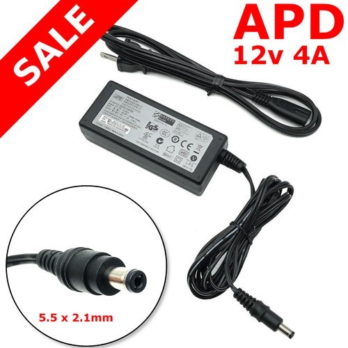 APD DA-48Q12 AC Adapter 12V 48W FOR Buffalo LinkStation LaCie  5.5*2.1 mm