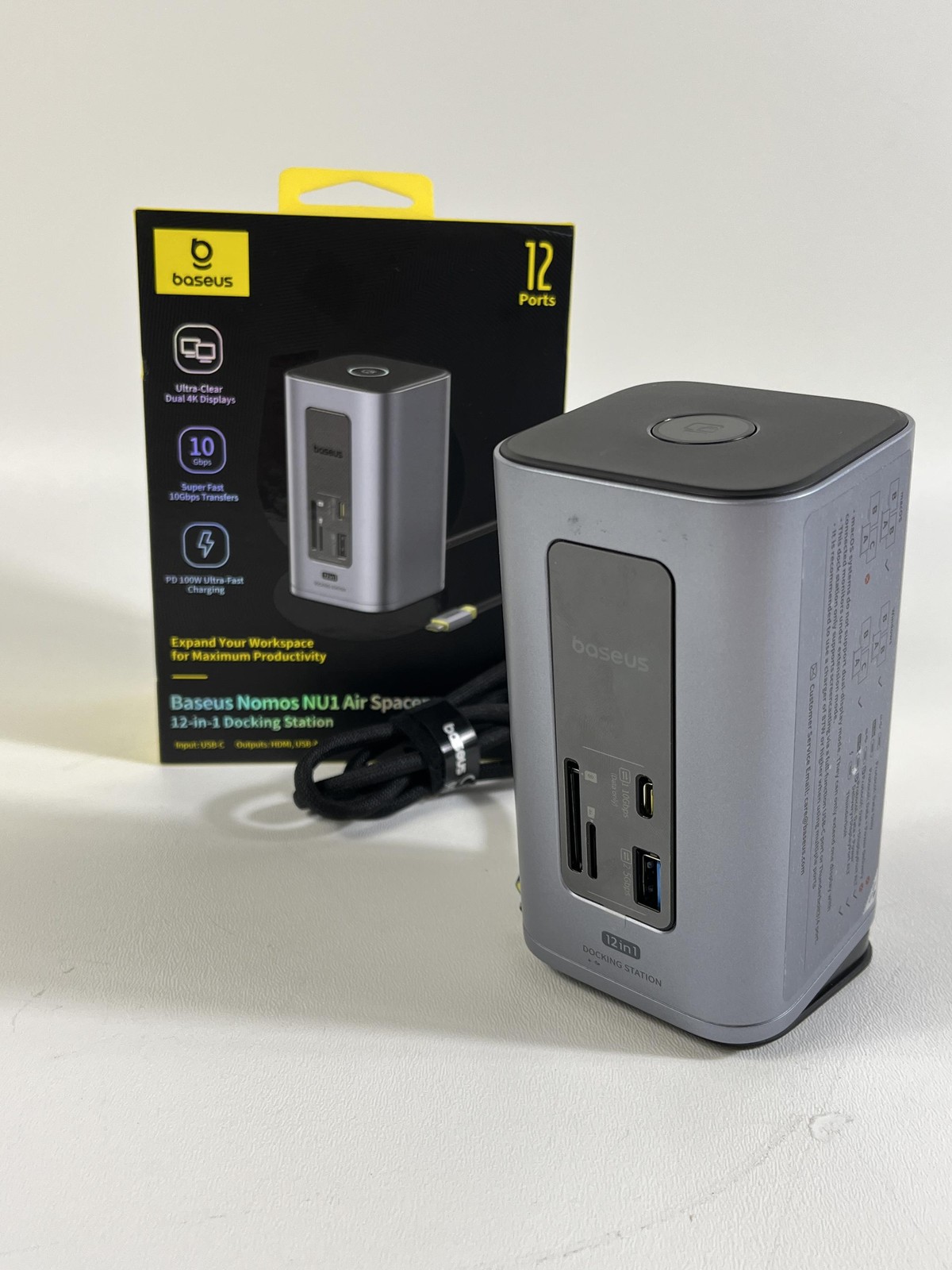 Baseus Spacemate Nomos Air Docking Station 12-in-1 for Dual Monitor Windows READ