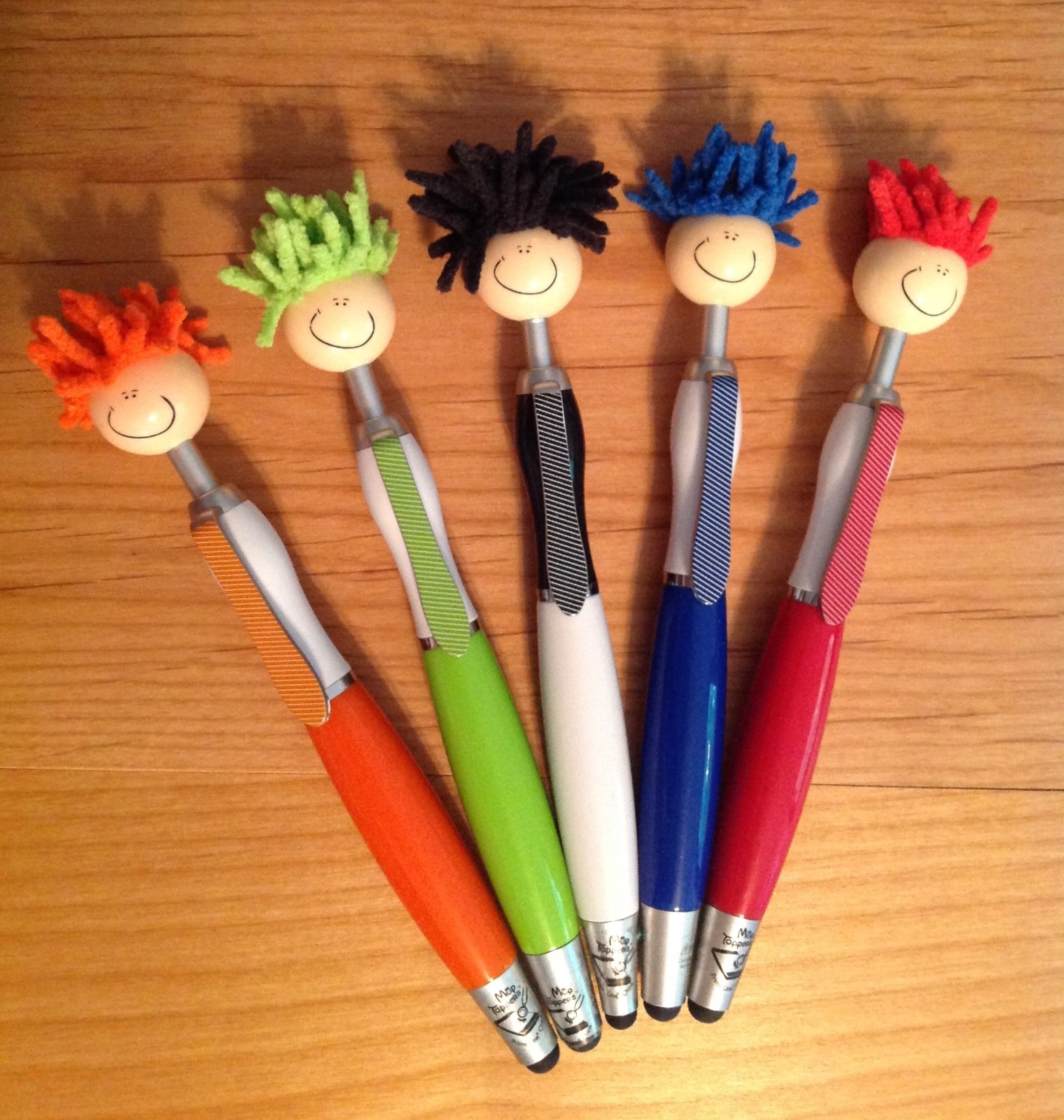MOP TOPPER™ QTY 8 STYLUS PENS -MICROFIBER SCREEN/iPAD CLEANER FOR COMPUTERS