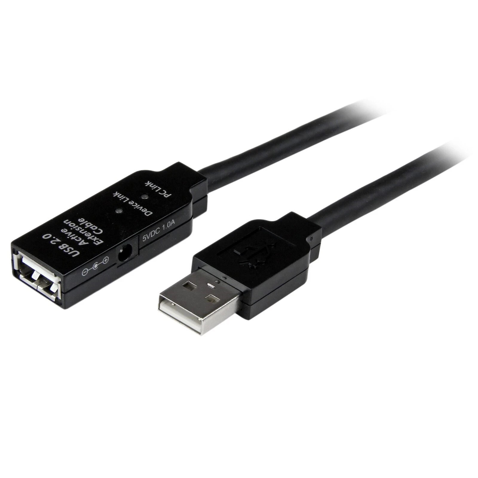 Star Tech 5m USB 2.0 Active Extension Male To Female Cable - 480Mbps Black