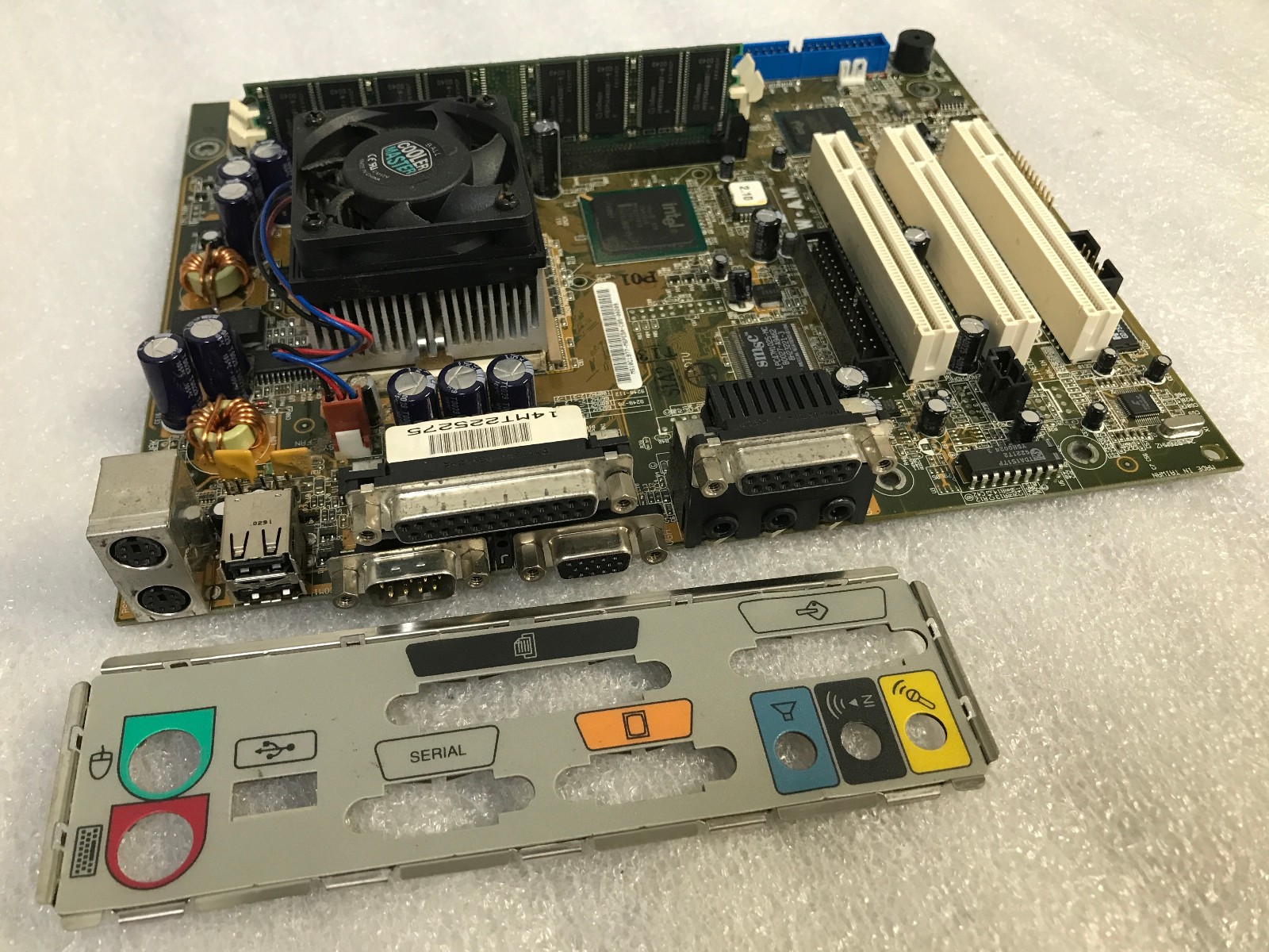 Asus CUW-AM ( 5185-0471 ) Motherboard W/CPU, HeatSink Fan, 128MB Ram & I/O Panel