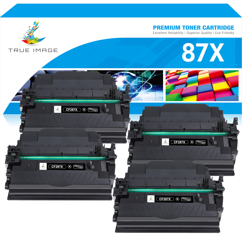 4PK Compatible With HP LaserJet M501dn M506dn M527dn CF287X 87X High Yield Toner