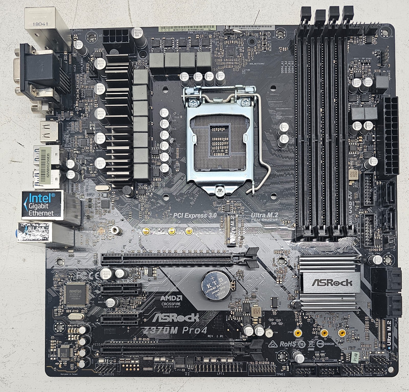 ASRock Z370M Pro4 Intel LAG 1151 DDR4 Micro-ATX Motherboard (FL)