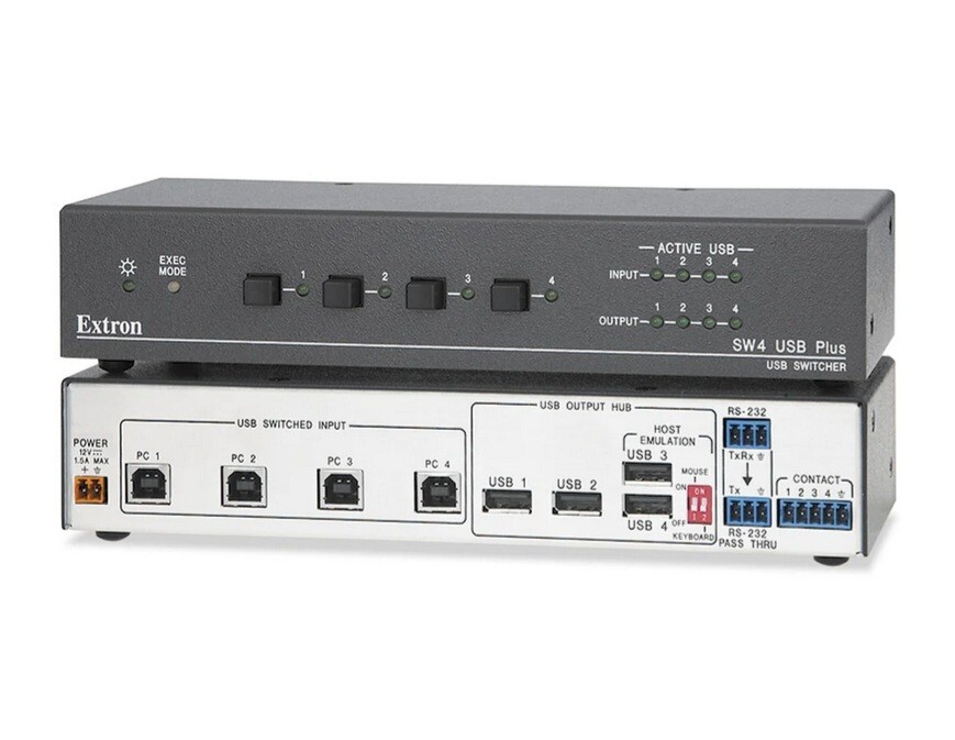 EXTRON SW4 USB PLUS FOUR INPUT USB SWITCH WITH EMULATION BRAND NEW IN BOX