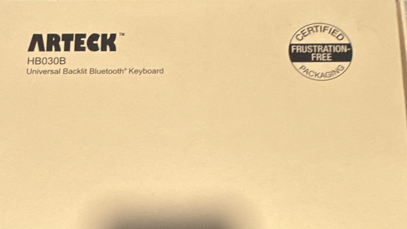 Arteck HB030B Backlit Bluetooth Keyboard QWERTY Black