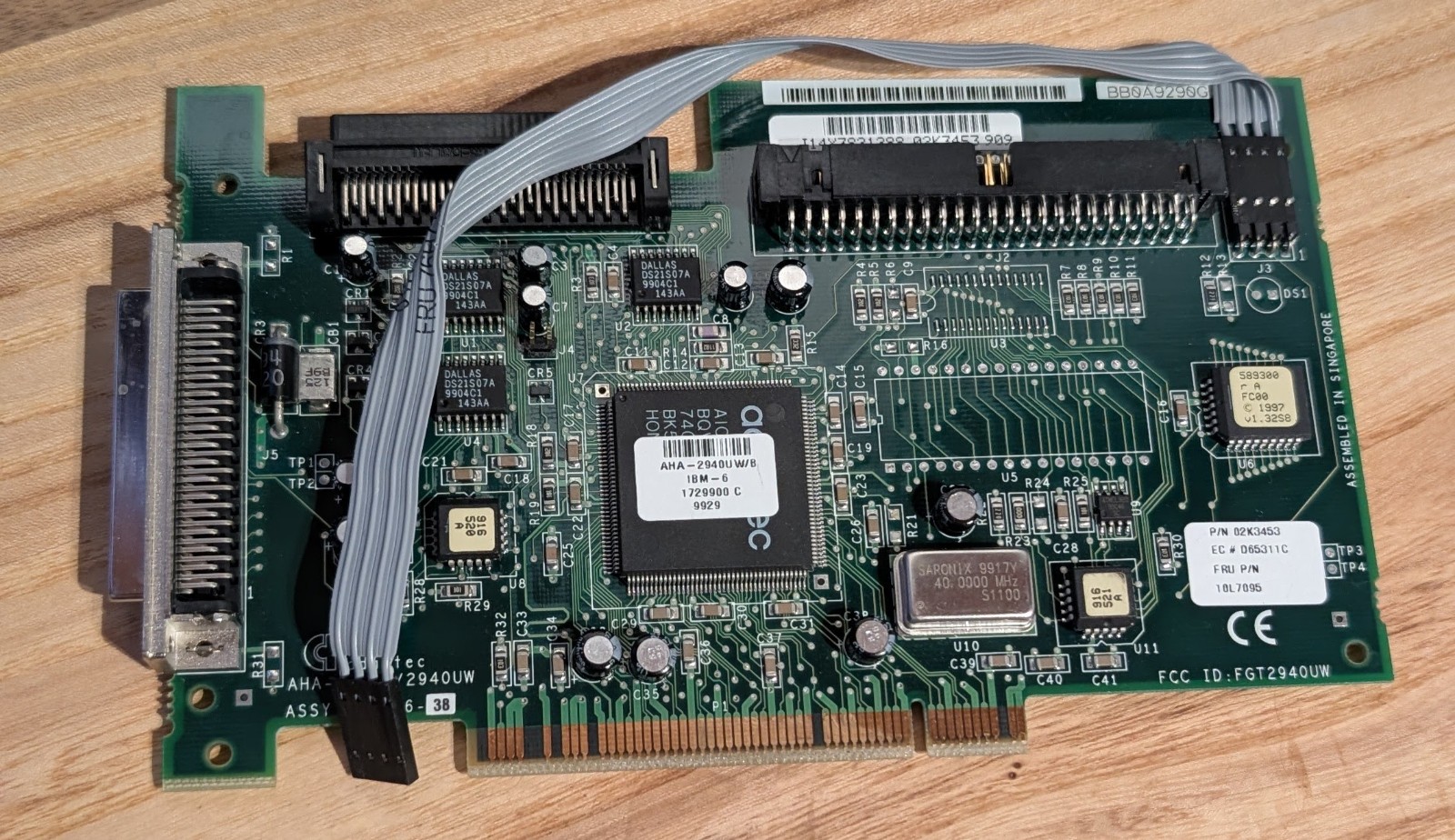Adaptec AHA-2940UW Ultra Wide SCSI PCI Controller Card (IBM P/N 02K3453 / FRU 10