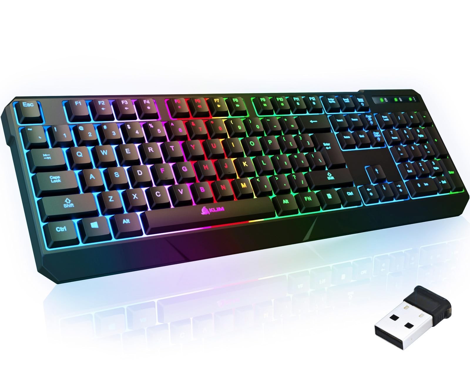 Wired Gaming Keyboard, Quiet Mechanical, US QWERTY, RGB Backlit, Chroma Lighting
