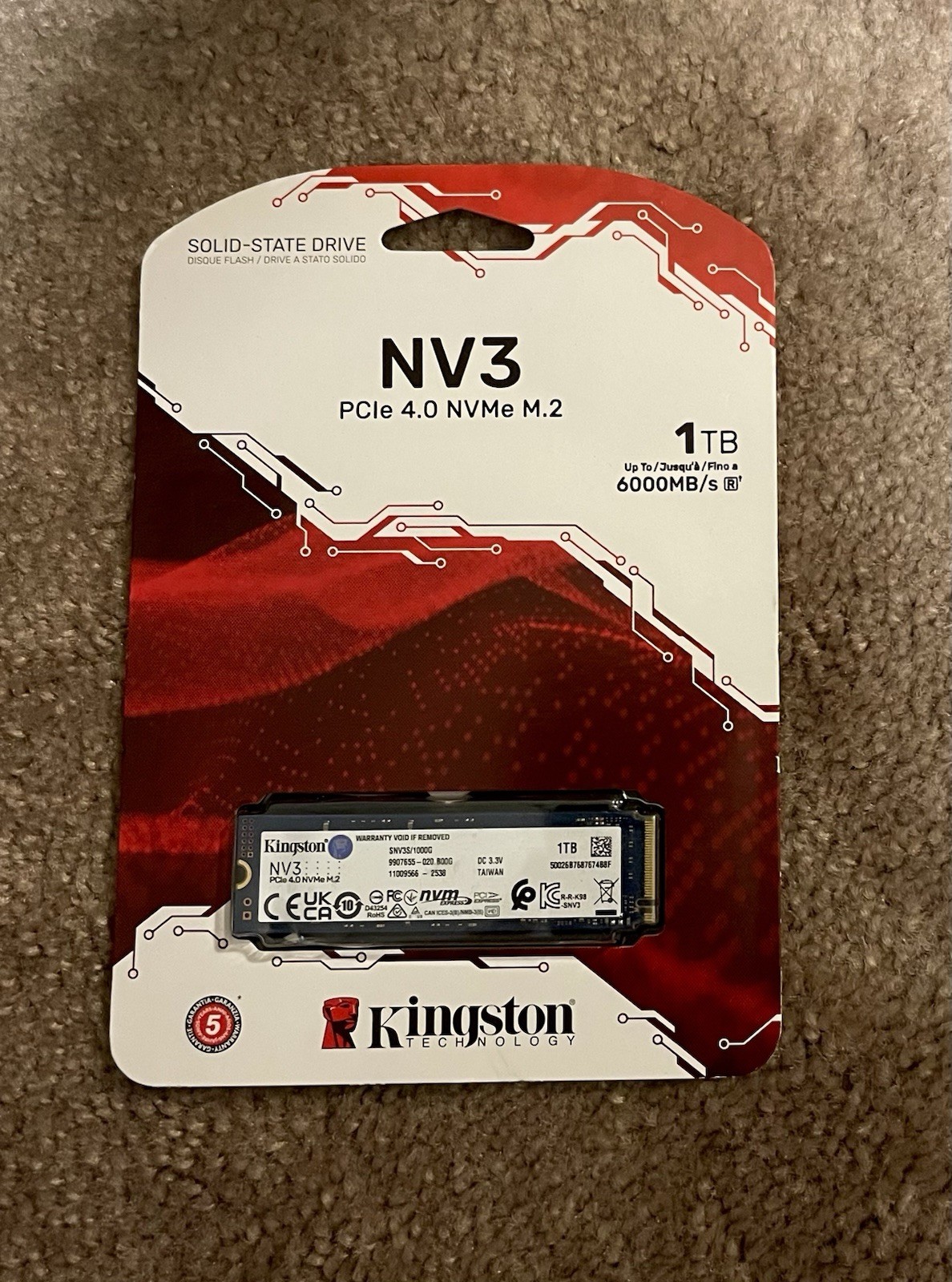 Kingston 1TB PCIe 4.0 NVMe M.2 SSD NEW Factory Sealed High Speed Gen4