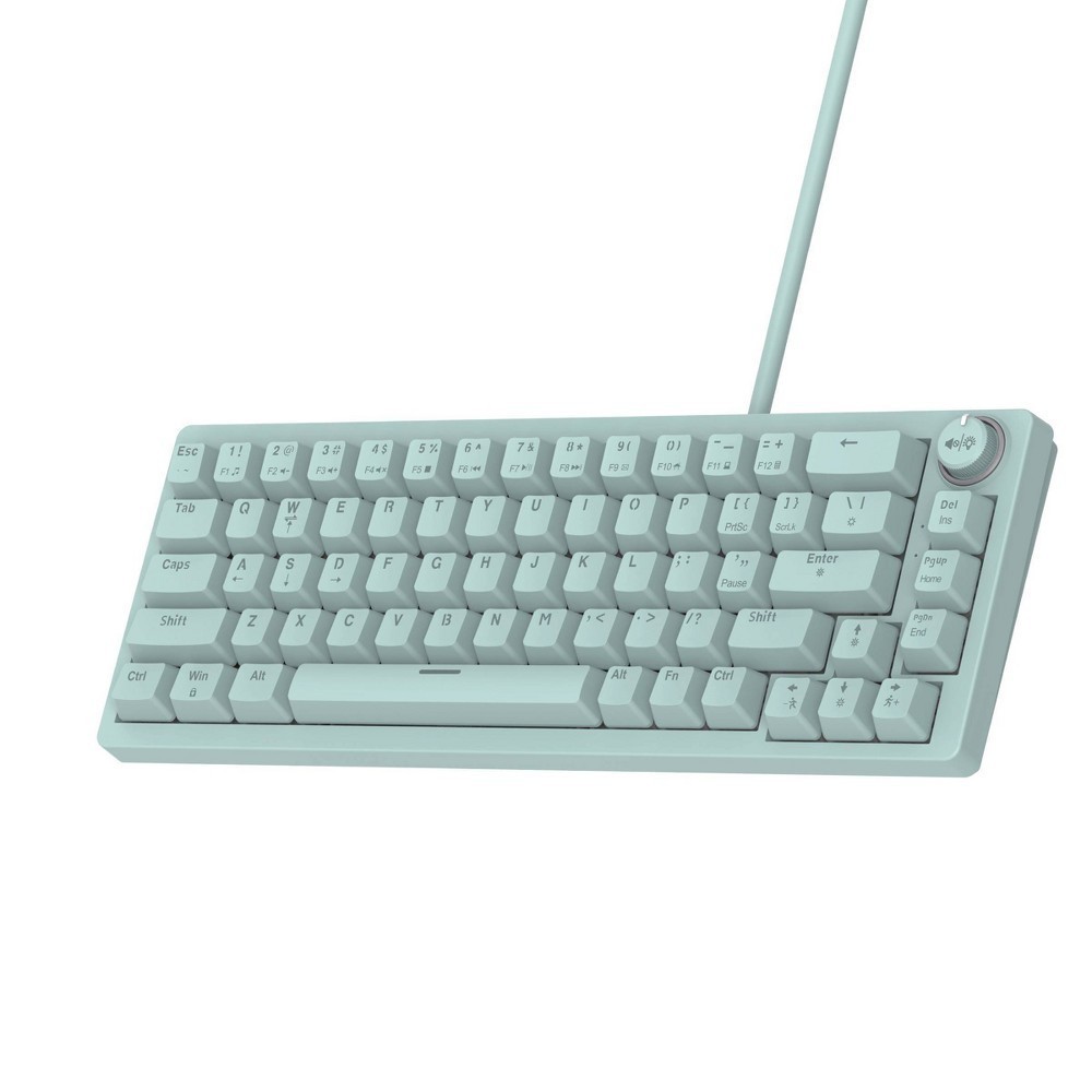 North Base Computer Keyboard - Blue: Compact Mechanical USB-A with Backlit Keys,