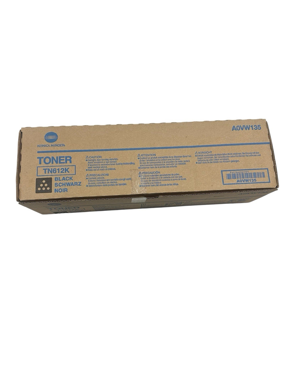 Konica Minolta TN612K Toner Cartridge A0VW135 Black NEW FreeShip