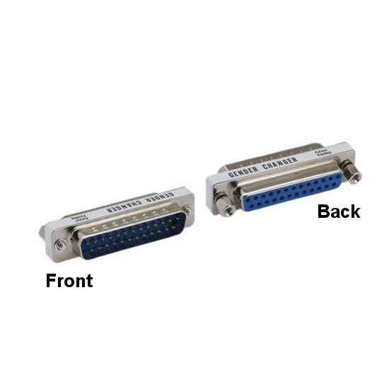 [10X] DB25 Male/Female Mini Adapter 25Pin Low Profile Changer Printer/Scanner