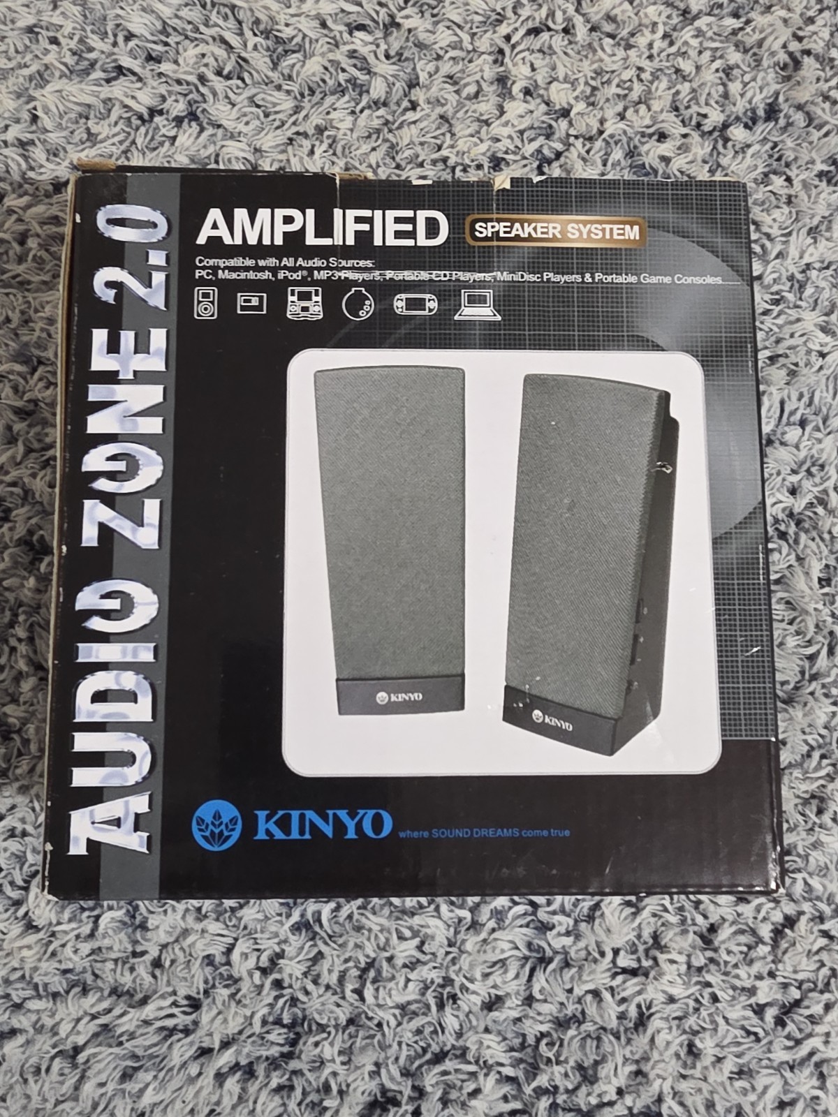 Kinyo Universal Amplified Speaker System Audio Zone 2.0 PA-115B