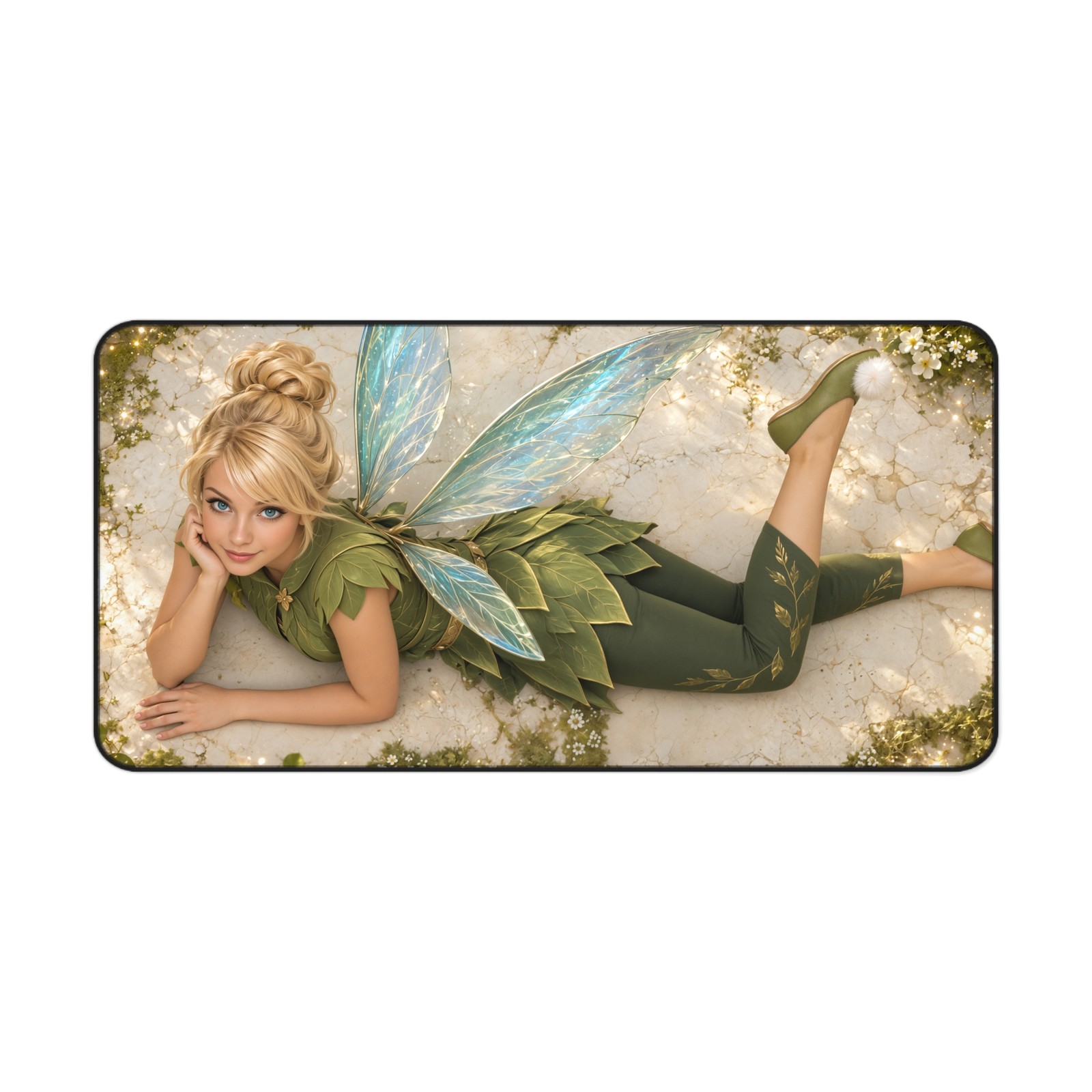 Tinker Bell Gaming Desk Mat Neoprene Large Mousepad Desk Accessories