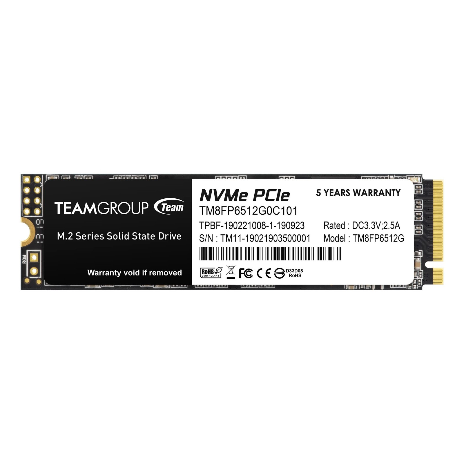 TEAMGROUP MP33 512GB SLC Cache 3DNAND TLC NVMe PCIe Gen3x4 M.2 2280 Internal ...