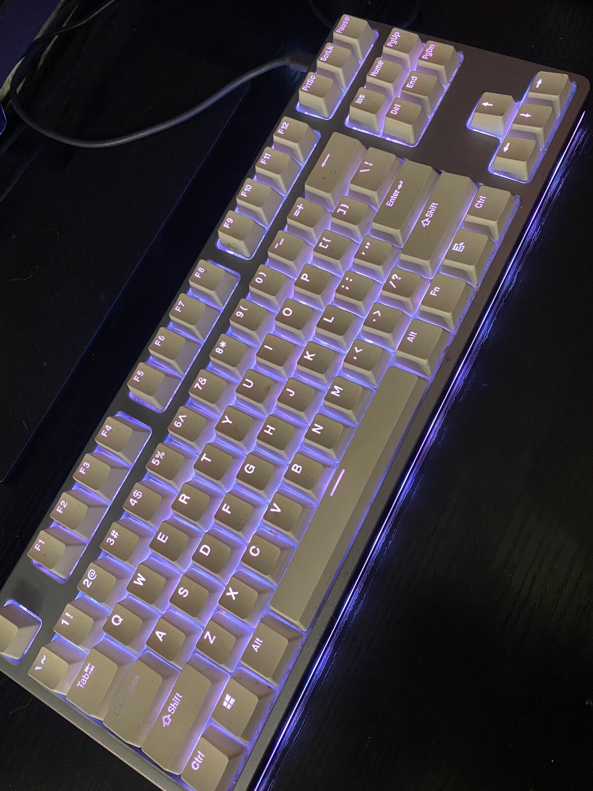 DROP ctrl White Mechanical Keyboard With LED And Cherry Silver Switches