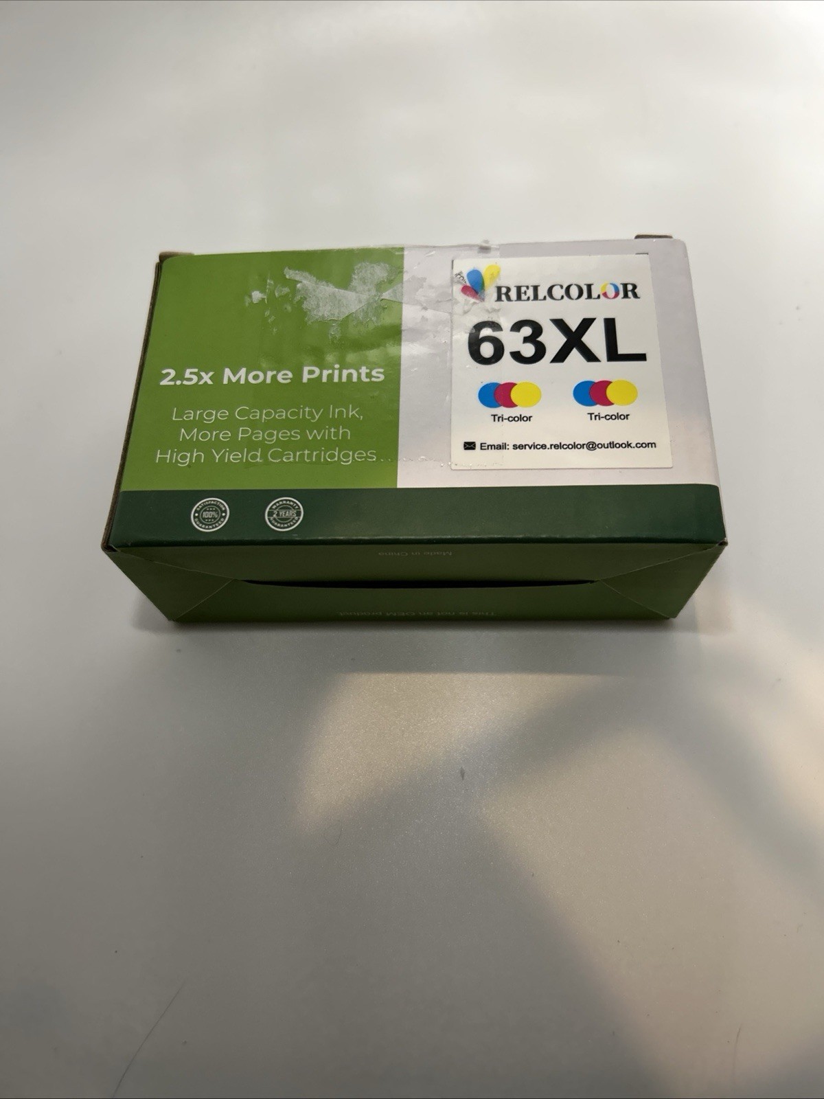 63XL Ink Cartridge Replacement for HP 63 2 pack by RELCOLOR
