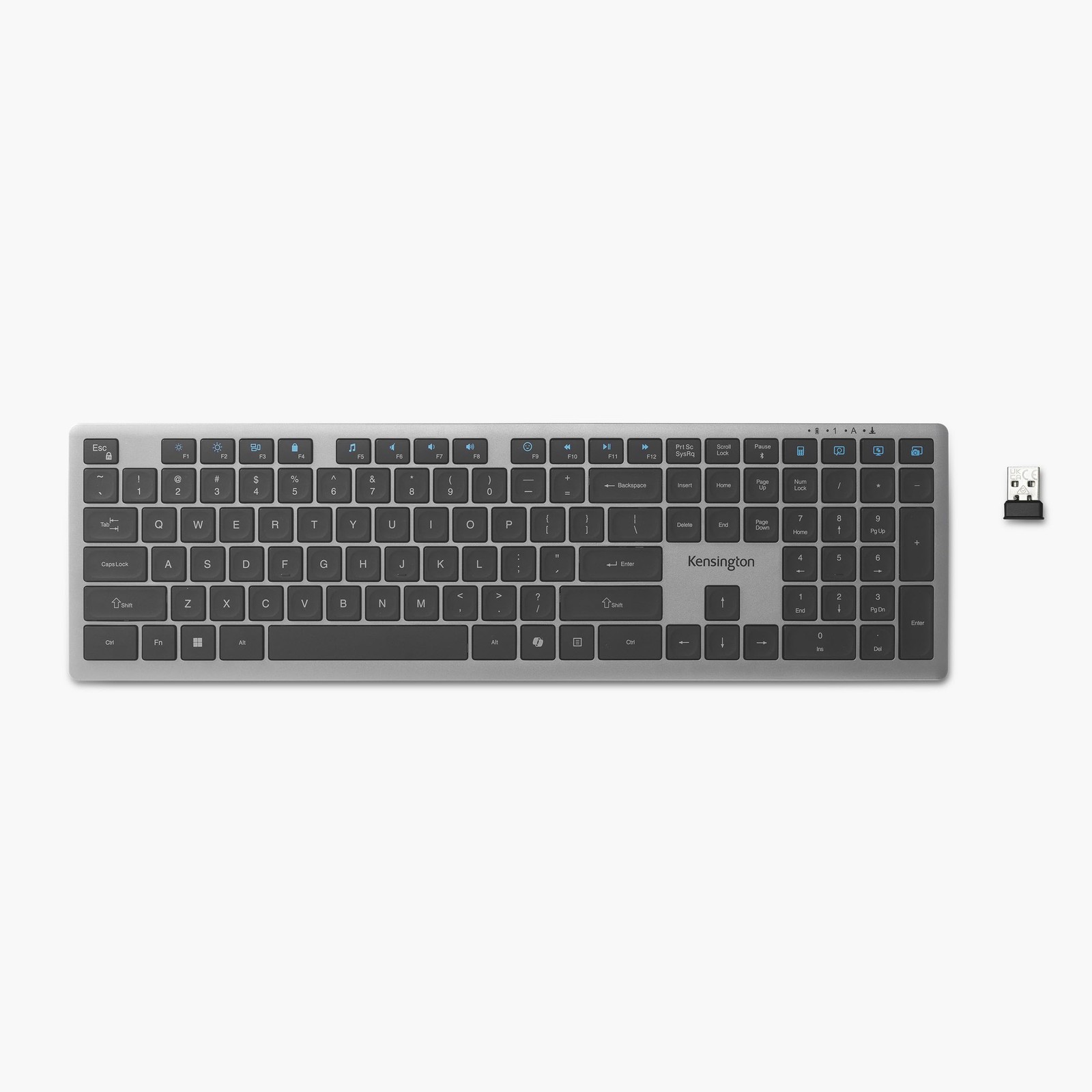 Kensington KB535 EQ Rechargeable Multi-Device Keyboard (k75408na)