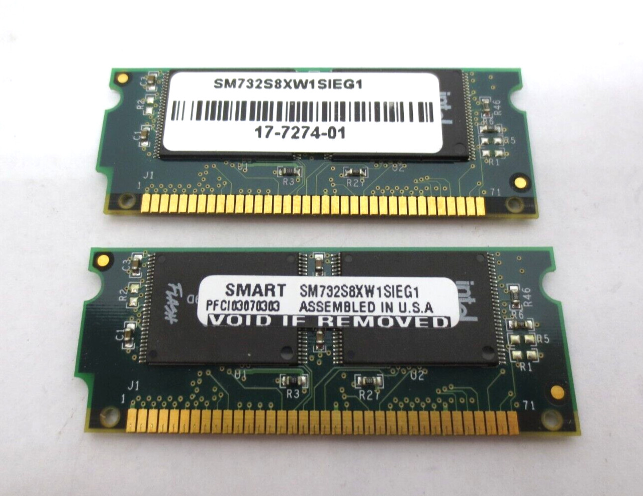 Lot of 2 SMART SM732S8XW1SIEG1D0 RAM Memory