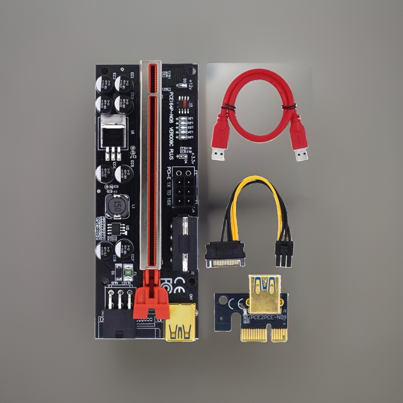 PCE164P-N08 VER009C PLUS PCI-E 1x to 16x Riser
