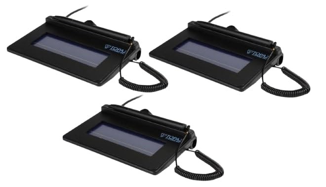 Topaz Systems Topaz T-S460-HSB-R SigLite 1x5 Signature Pad USB Pack of 3 Pcs