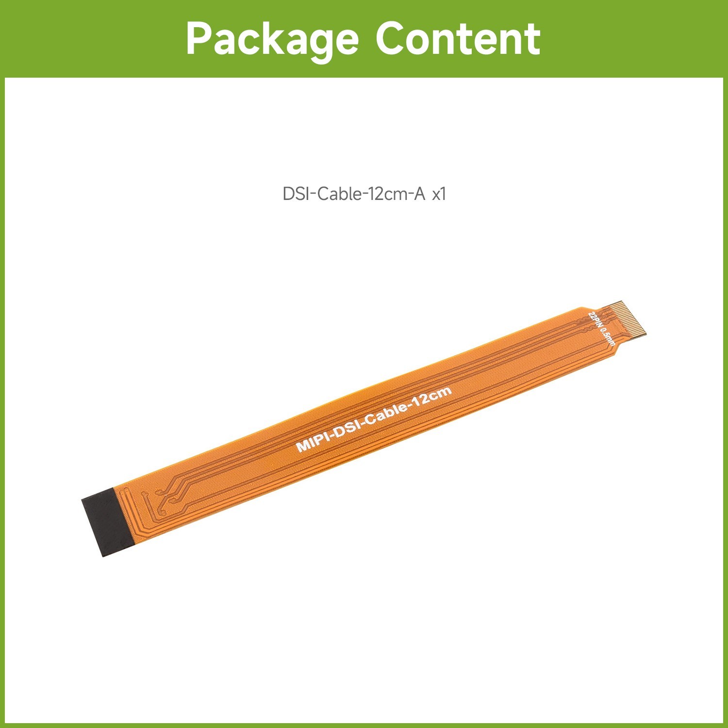 Waveshare DSI 12cm FPC Flexible Cable Options For 22Pin To 15Pin/Dual-plug 22Pin