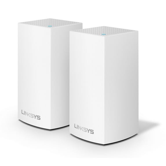 WHITE - LINKSYS VELOP DUAL BAND AC2400 INTELLIGENT MESH WIFI ROUTER 2 PACK
