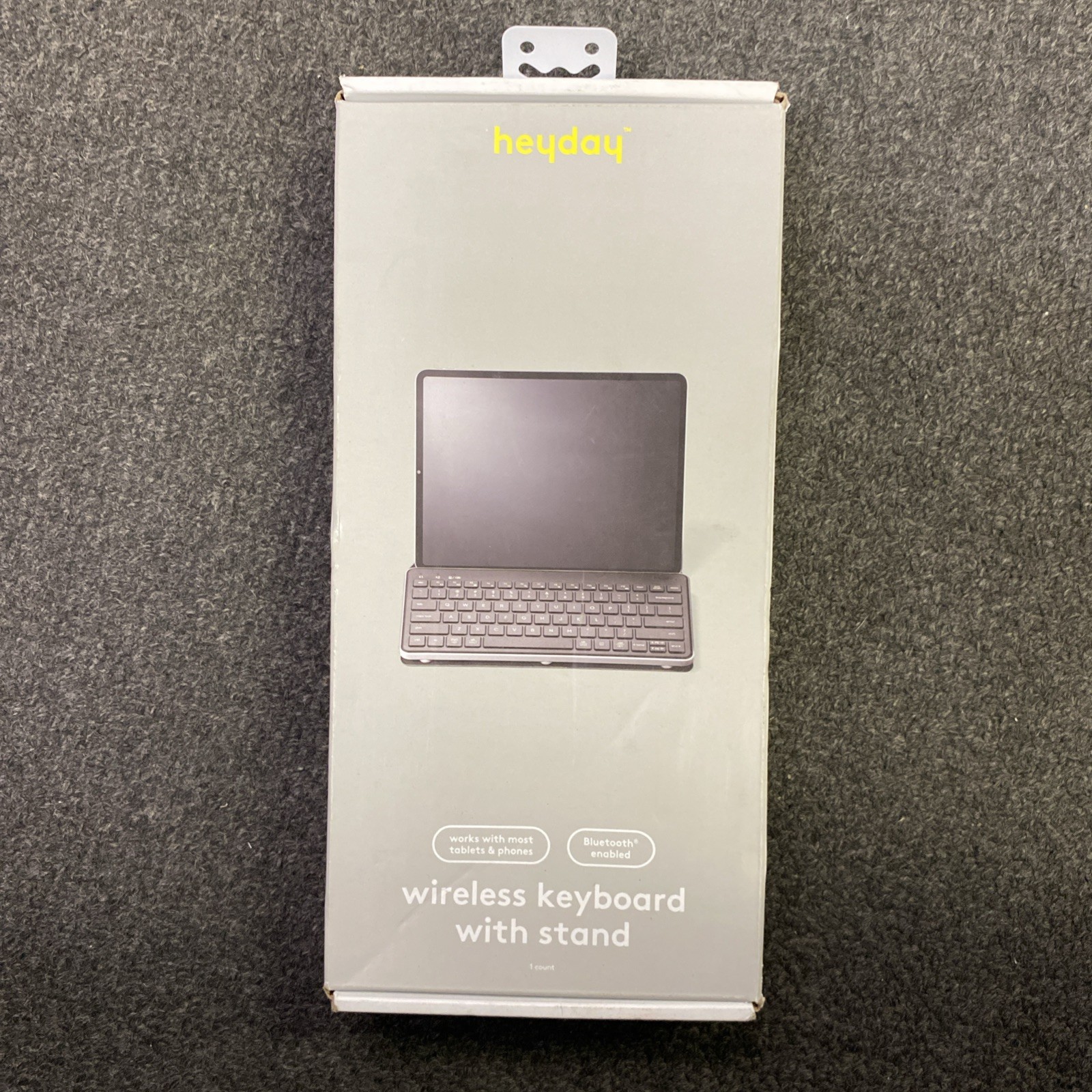 Wireless Keyboard with Stand for iPads & Tablets - heyday Black and Gray NEW