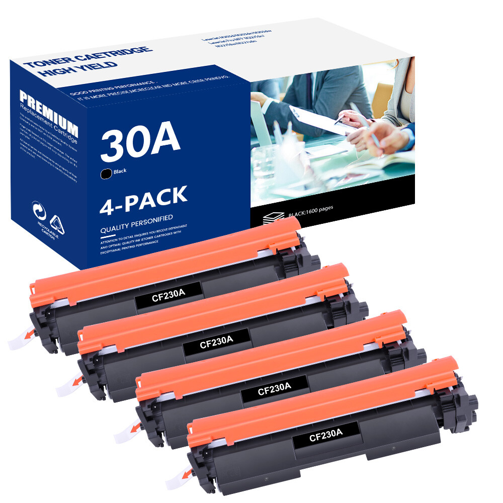 4-PK CF230A Toner Cartridge For HP 30A LaserJet Pro M203dw MFP M227fdn M227fdw