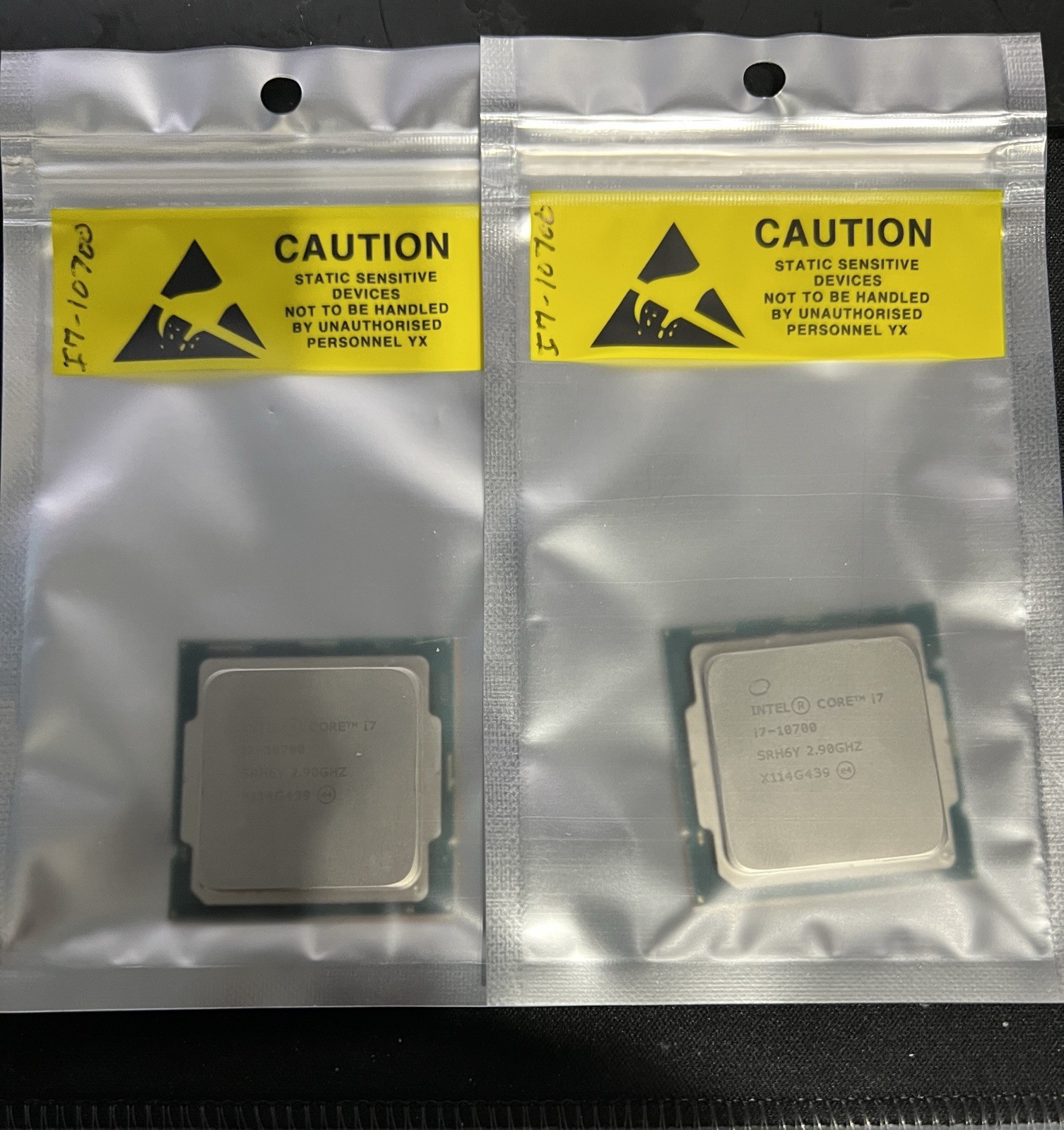 LOT OF 2 INTEL CORE i7-10700 SRH6Y PROCESSORS