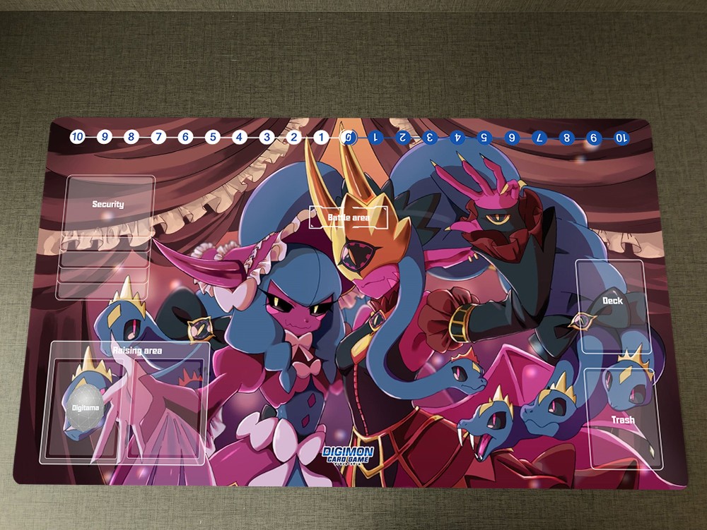 Digimon Table Playmat CCG DTCG TCG Mouse Pad Medusamon Lamiamon Card Game Mat