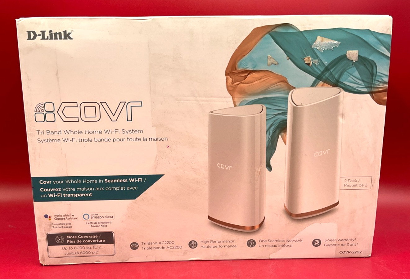 DLink Tri-Band Whole Home Mesh Wi-Fi System 2 Pack COVR-2202✨🔥✨NEW SEALED✨🔥✨