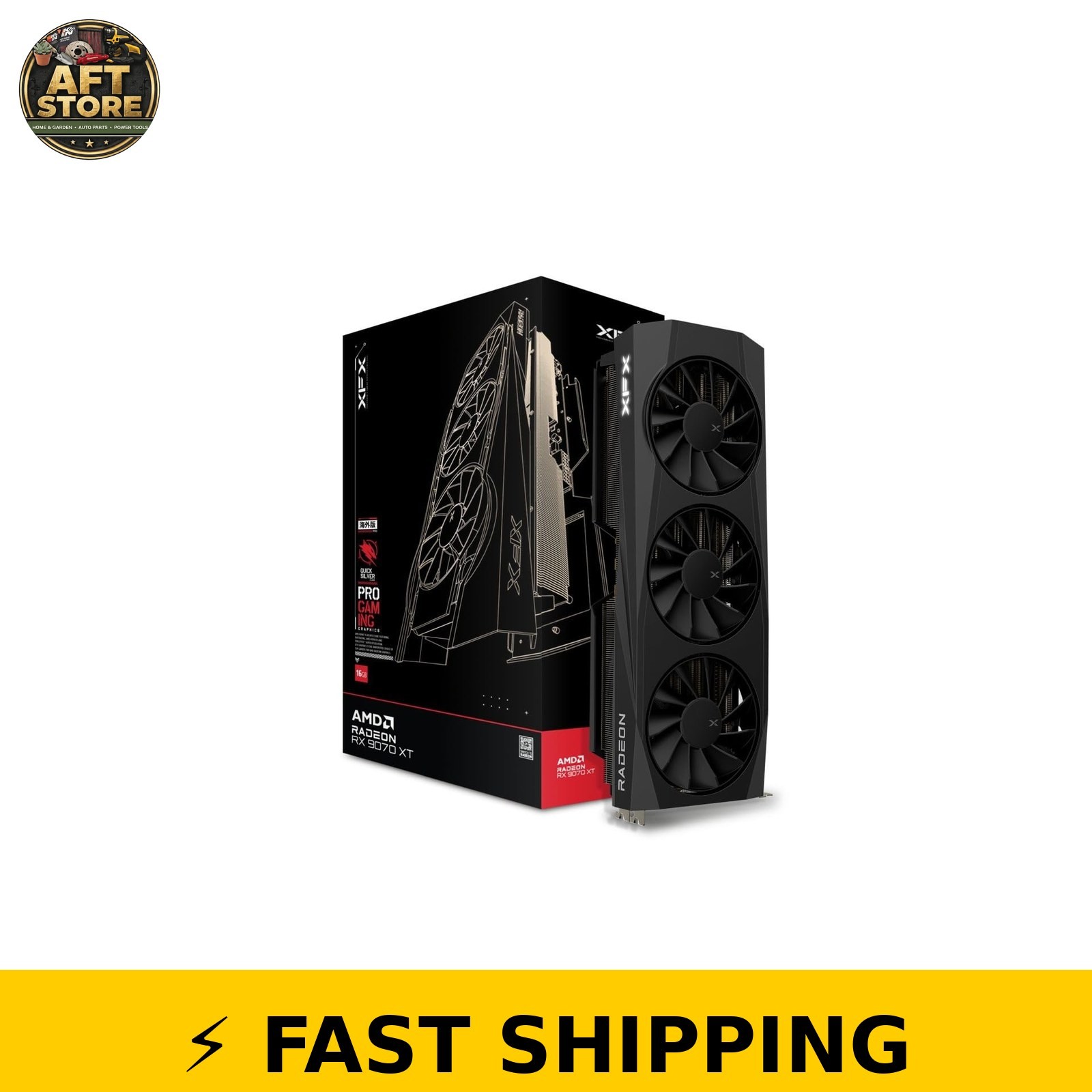 XFX Quicksilver AMD Radeon RX 9070 XT 16GB GDDR6 Graphics Card