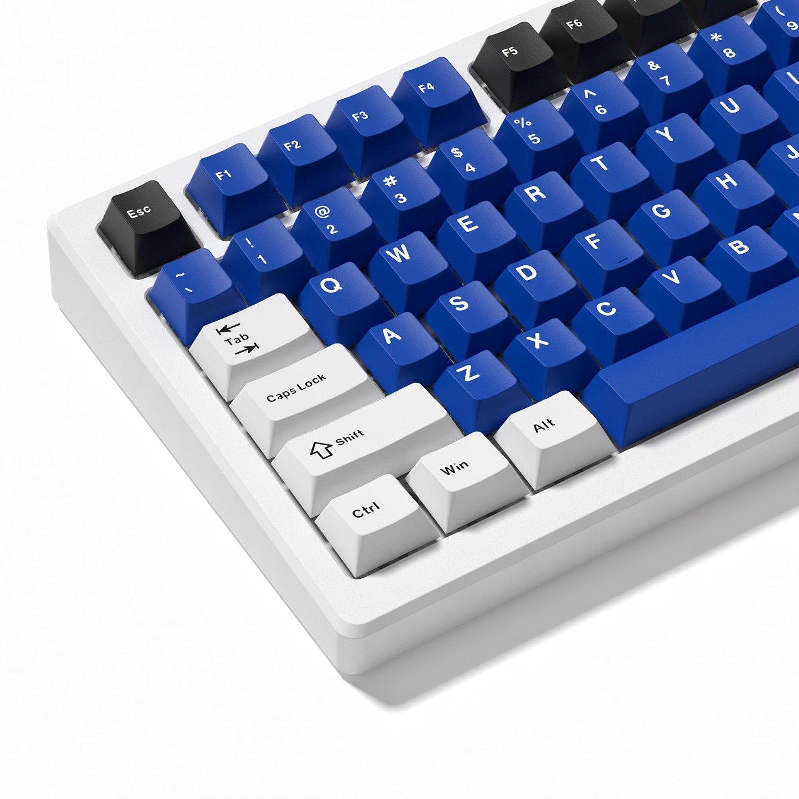 PBT Custom Blue Keycaps Set Mechanical Keyboard Replacement Caps