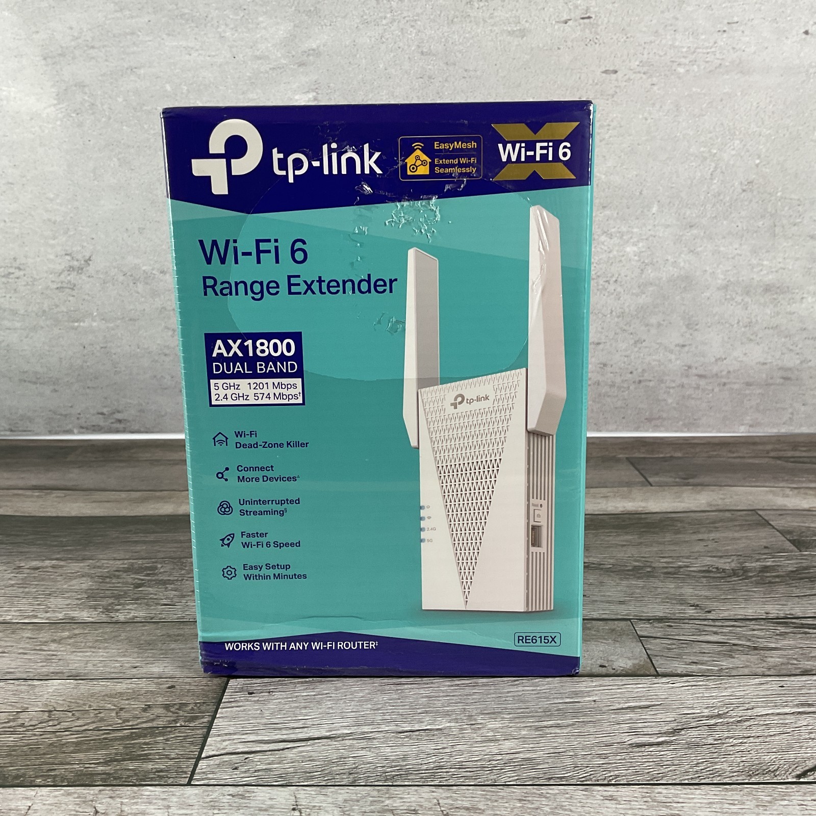 TP Link RE615X AX1800 WiFi 6 Range Extender w/Ethernet Port | 1.8G Dual