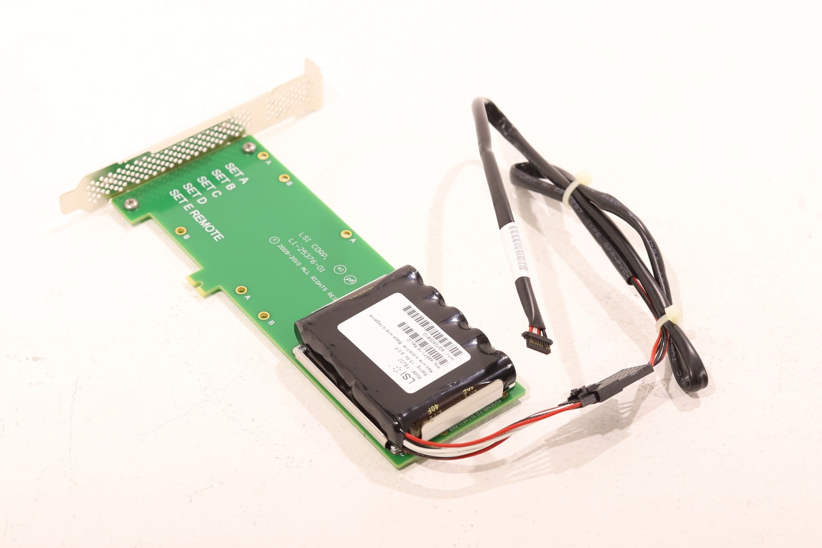 LSI MegaRAID Remote Mount Board Card with Battery Module P/N: L1-25376-01 Tested