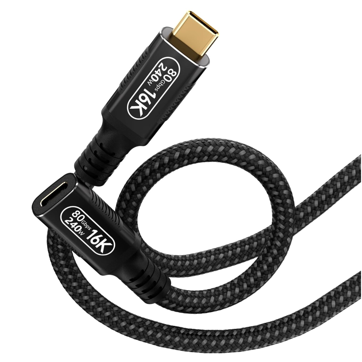 Short USB C Extension Cable, Compatible with Thund