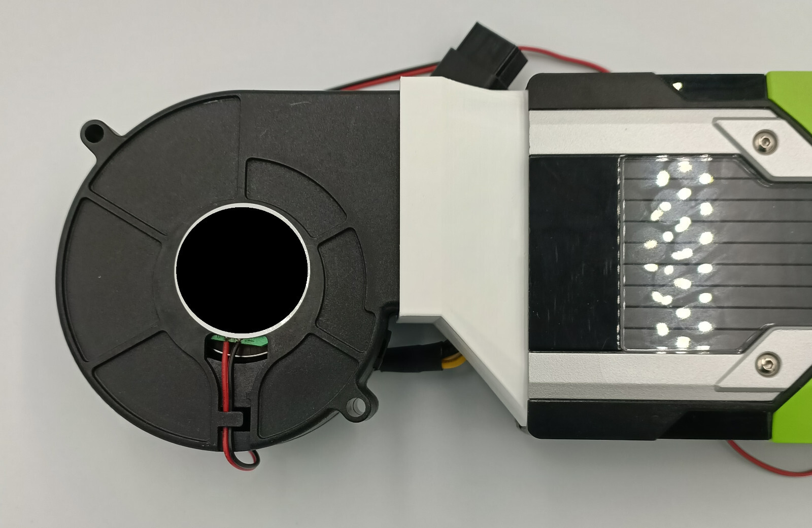 Nvidia Tesla P40 P100 V100 K80 M40 Blower Adapter Fan Kit - Fits 9733 Blower Fan