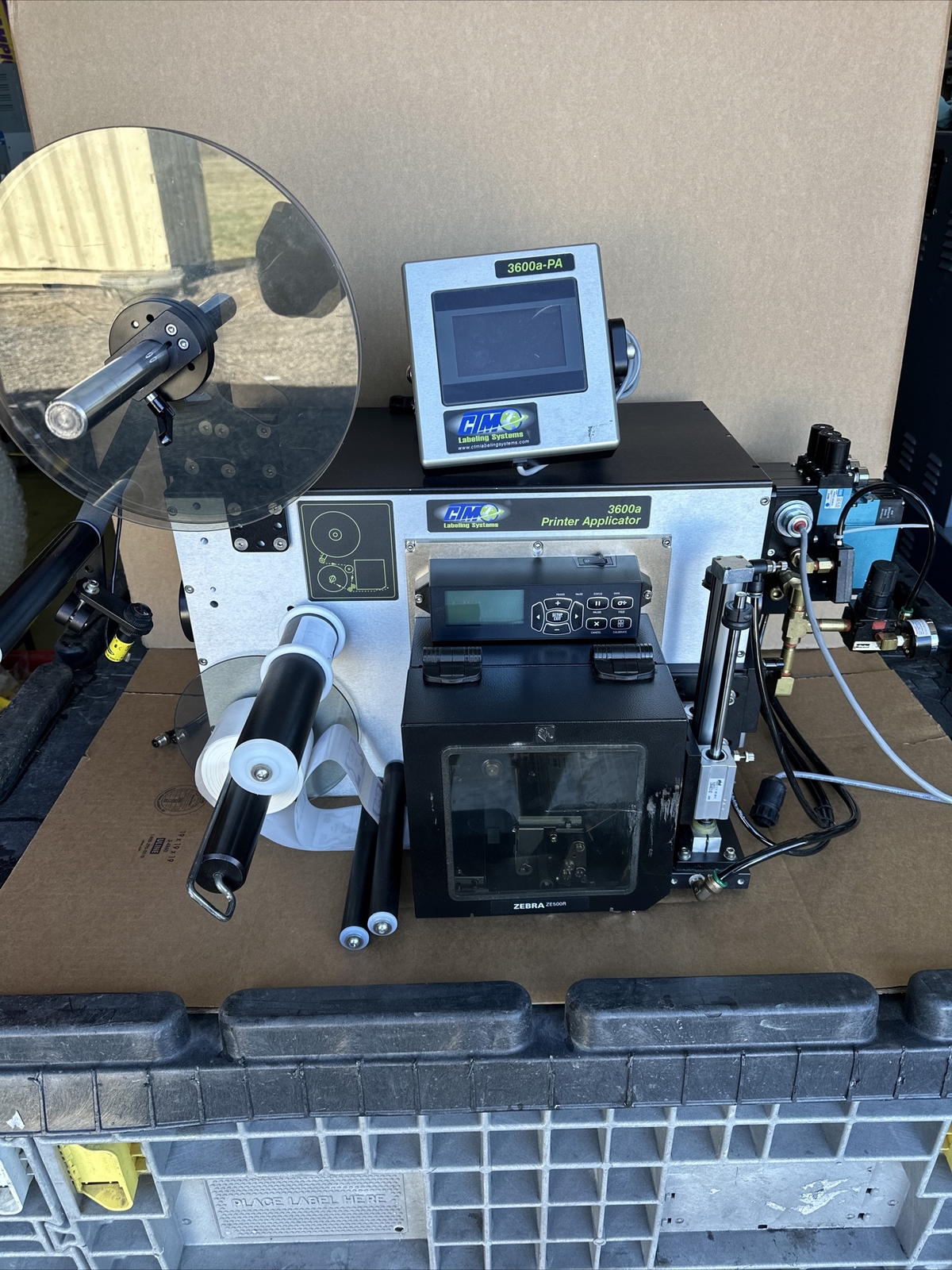 CTM Labeling System Zebra ZE500R 3600A-ZE500-4-3 115 Thermal Printer 