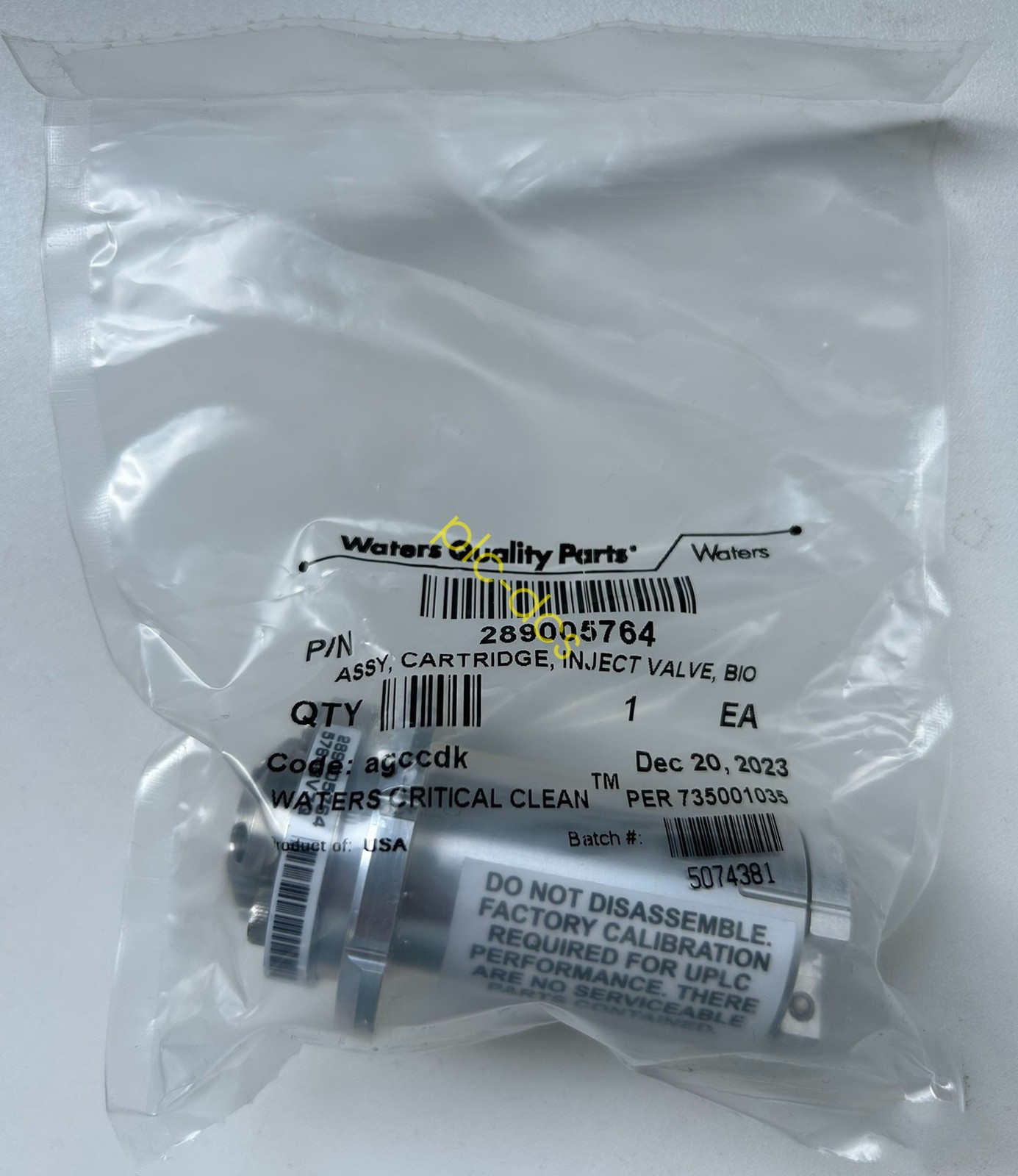 1PCS Waters 289005764 FTN Bioinjector Six-way Valve Brand new Fedex or DHL