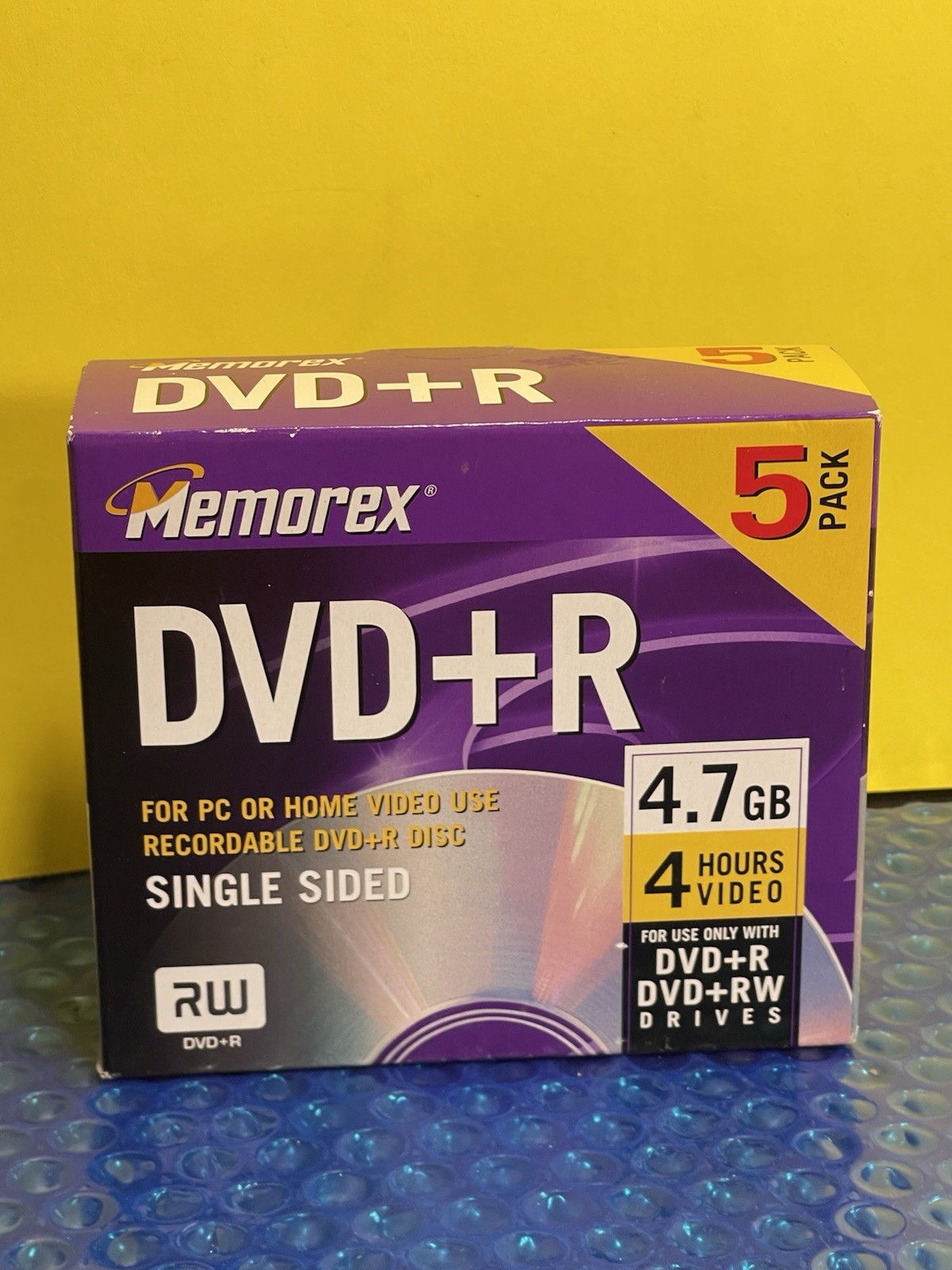 Memorex DVD+R 5 pack 4.7 GB 120 Minutes Recordable Blank DVD w/ Cases NEW (G19)