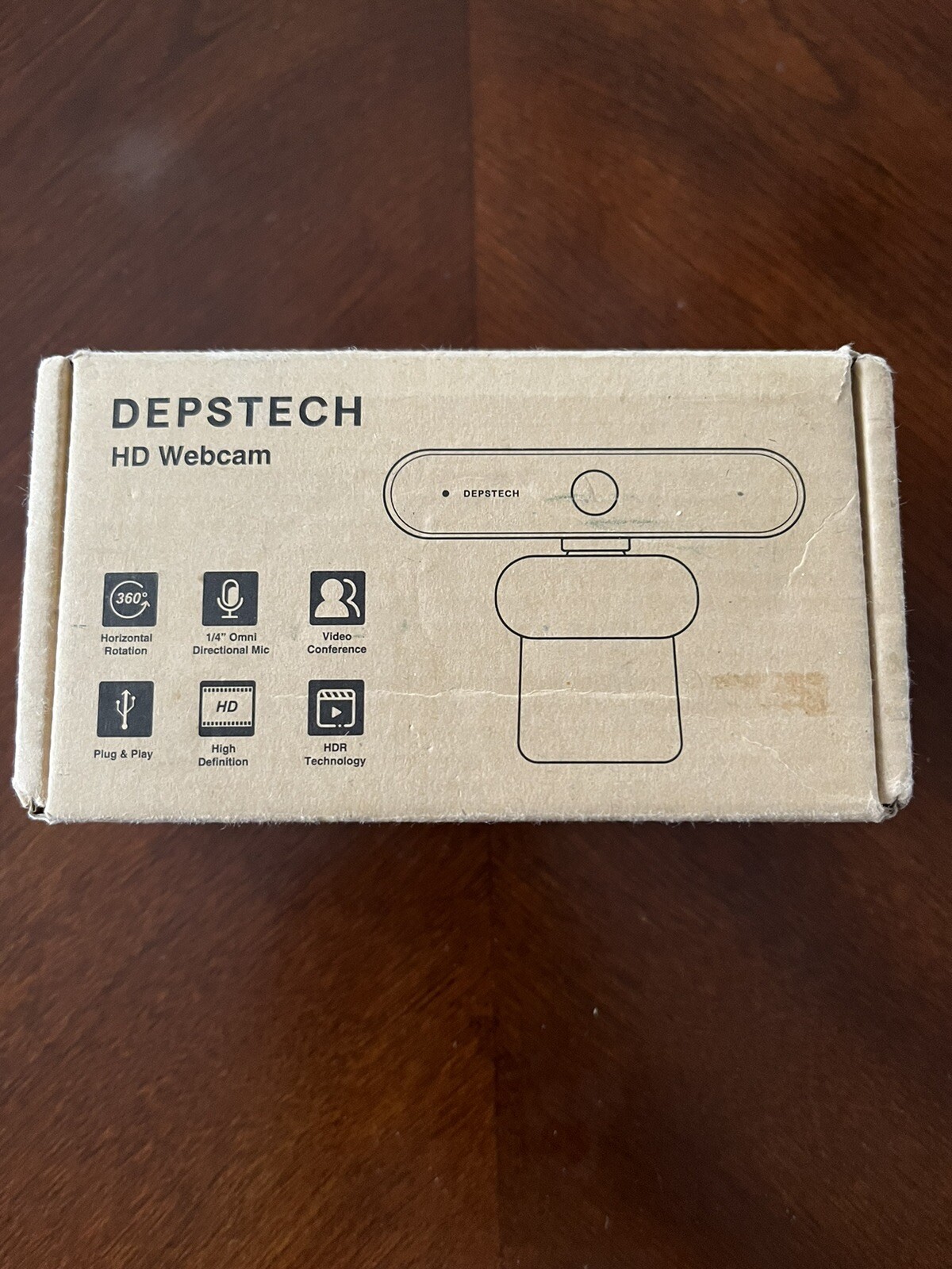 DEPSTECH HD Webcam D04 Silver/Black - New (Open Box)